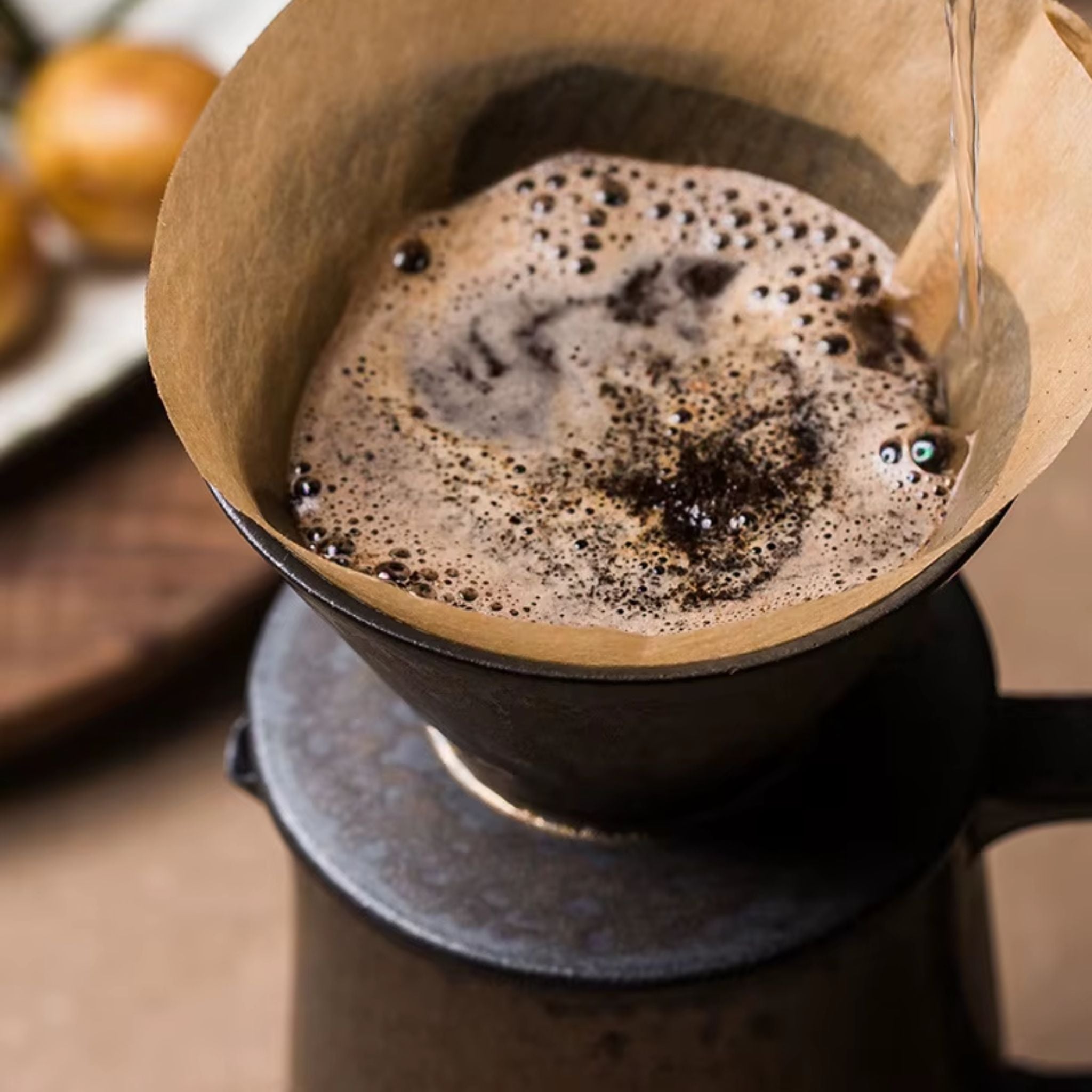 Rustic Stoneware Coffee Brewer & Carafe – Slow-Brew Morning Set