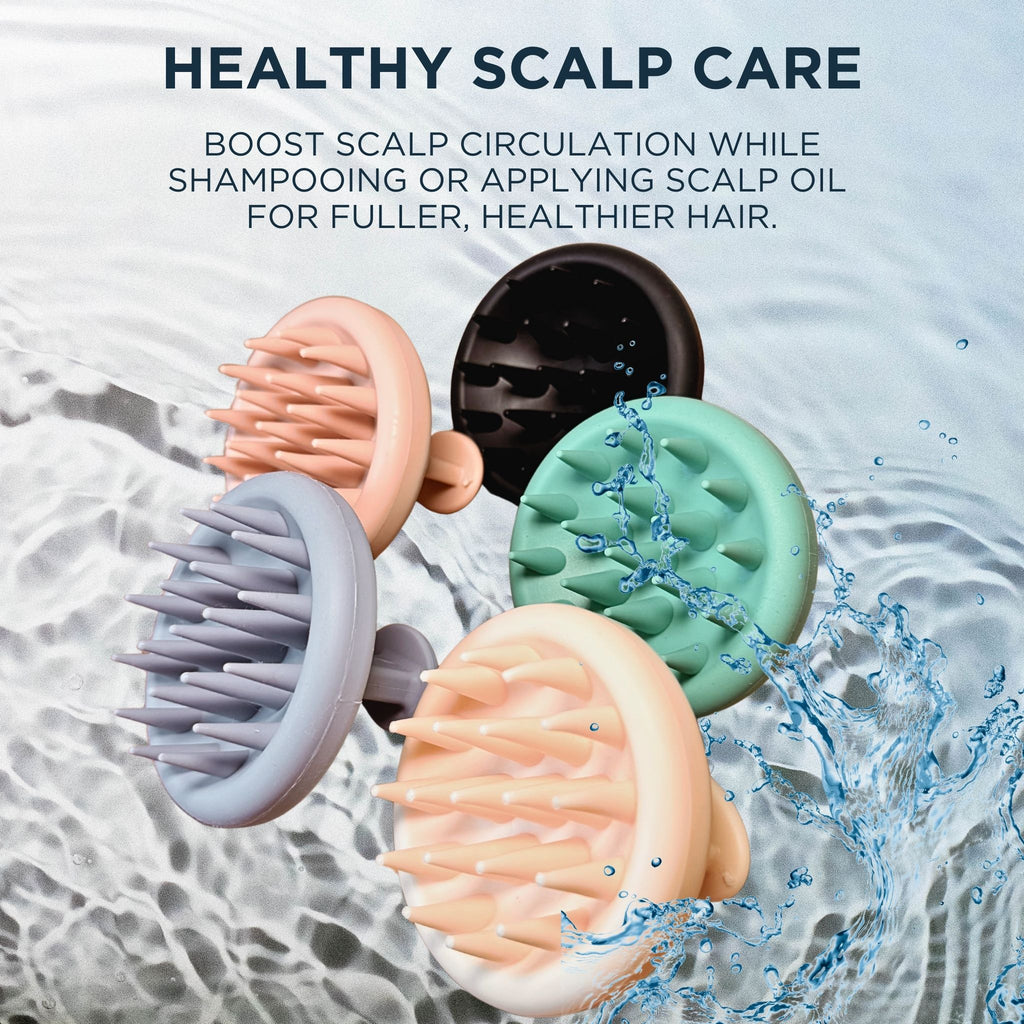 Silicone Scalp Massager Shampoo Brush | Scalp Oil Applicator for Hair Growth | Dandruff Removal