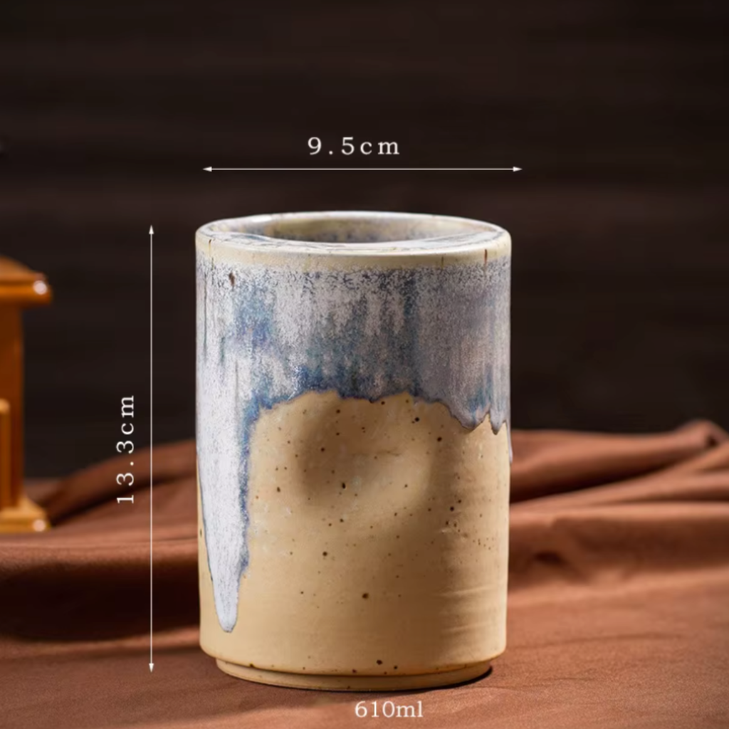 Handcrafted Ceramic Travel Mug with Sip Lid | Minimalist Pottery Tumbler | Handle-Free Artisan Cup | Gift for Coffee, Matcha & Tea Lovers