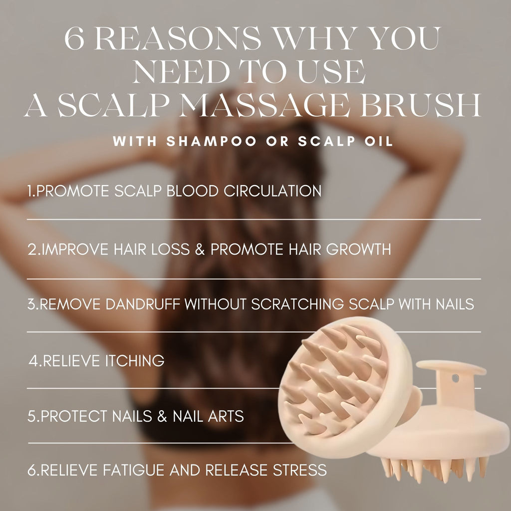 Silicone Scalp Massager Shampoo Brush | Scalp Oil Applicator for Hair Growth | Dandruff Removal