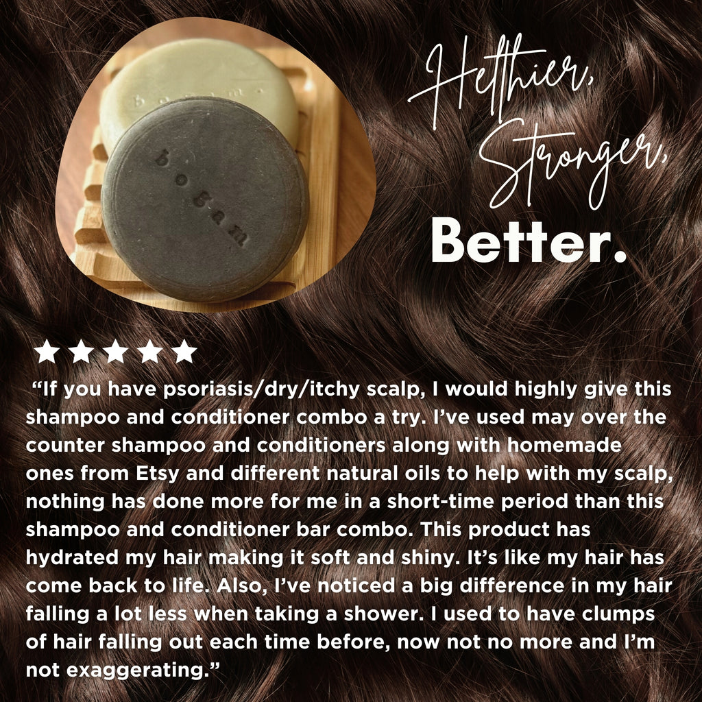 Anti-Hair Loss Shampoo / Nourishing Conditioner Bar Set || For Itch Scalp / Hair Loss | For Dry / Damaged Hair | Natural Hair Treatment Bar
