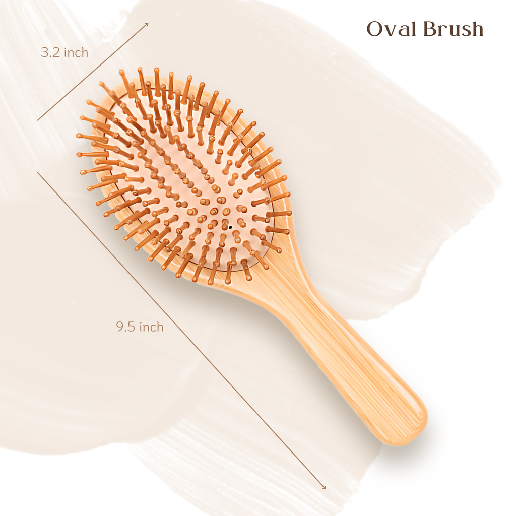Scalp-Stimulating Organic Bamboo Hair Brush | Best for Blowdrying Paddle Brush | Sustainable & Natural Hair Care Solution