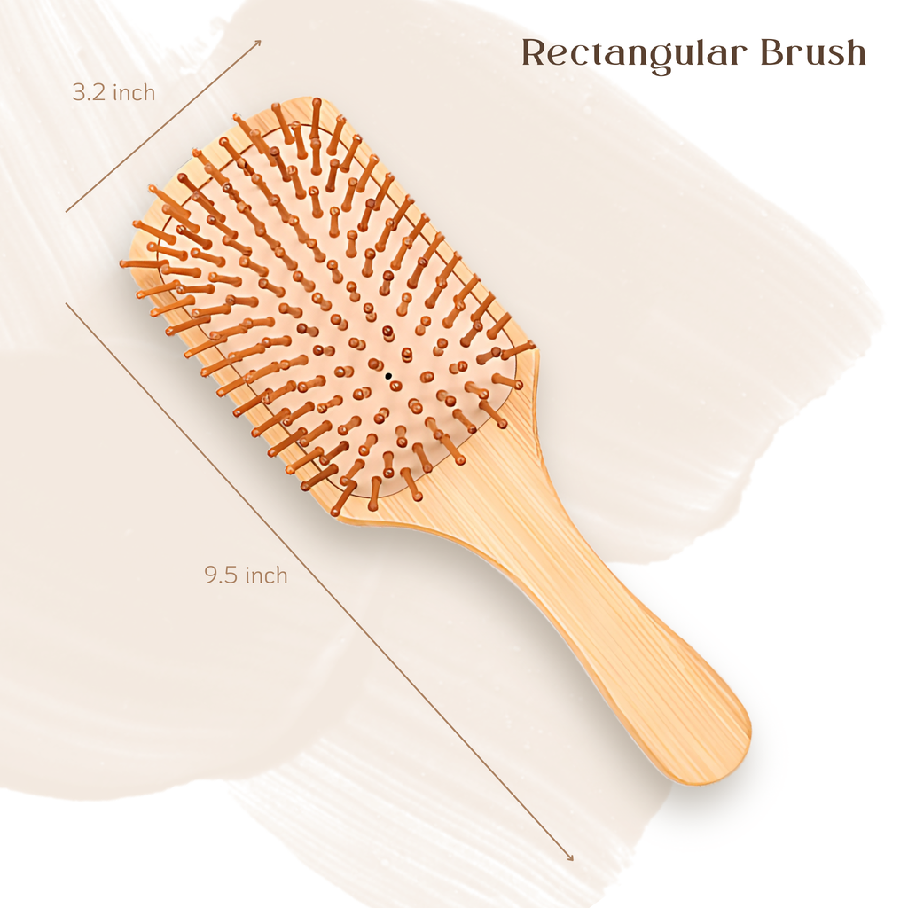 Scalp-Stimulating Organic Bamboo Hair Brush | Best for Blowdrying Paddle Brush | Sustainable & Natural Hair Care Solution