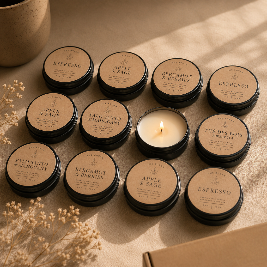 6 Signature Scents Candle Collection | Premium Soy & Beeswax Blend | Handmade 2 oz Travel Tin