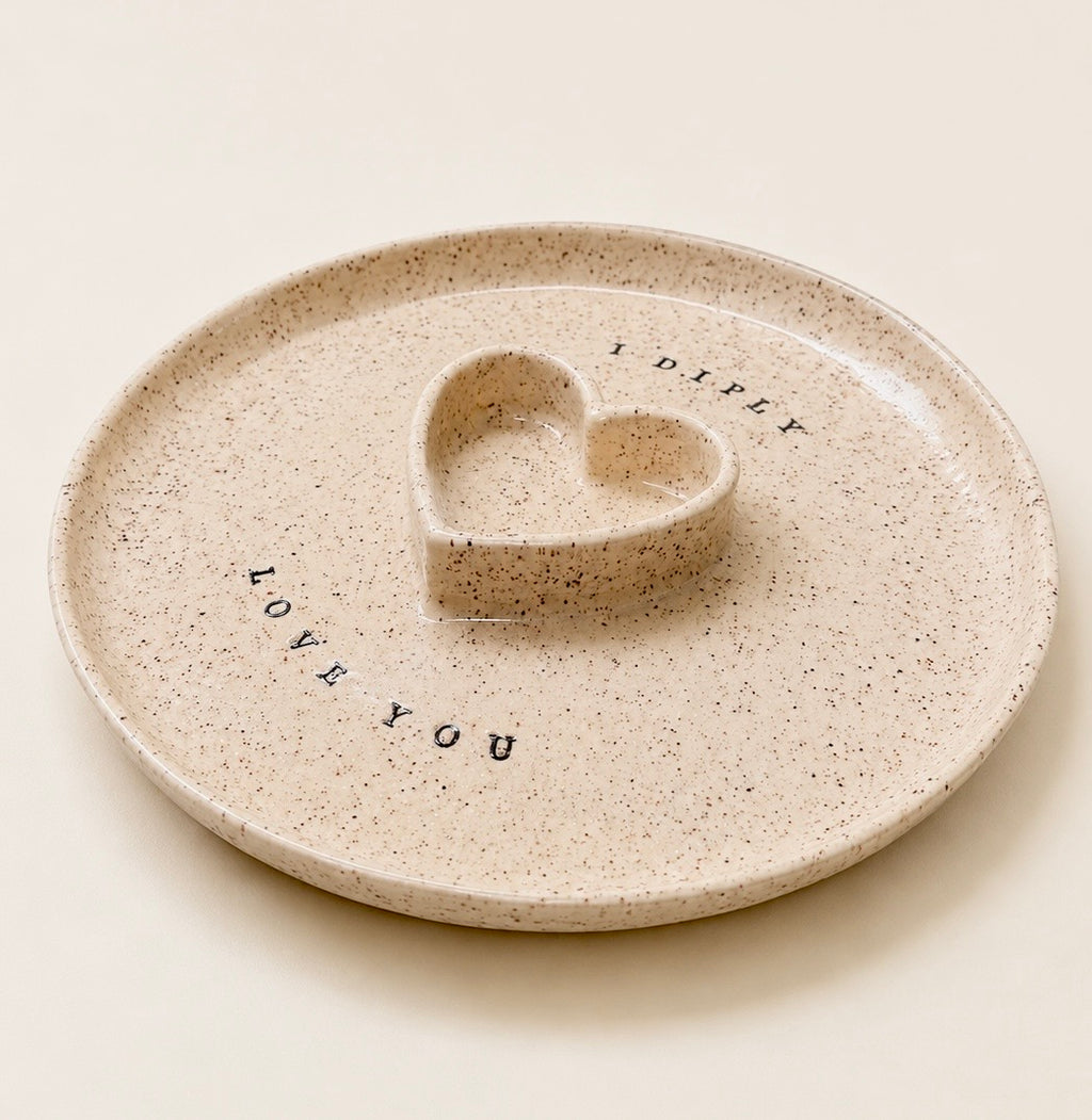Heart-Center Dipping Plate | I Diply Love You