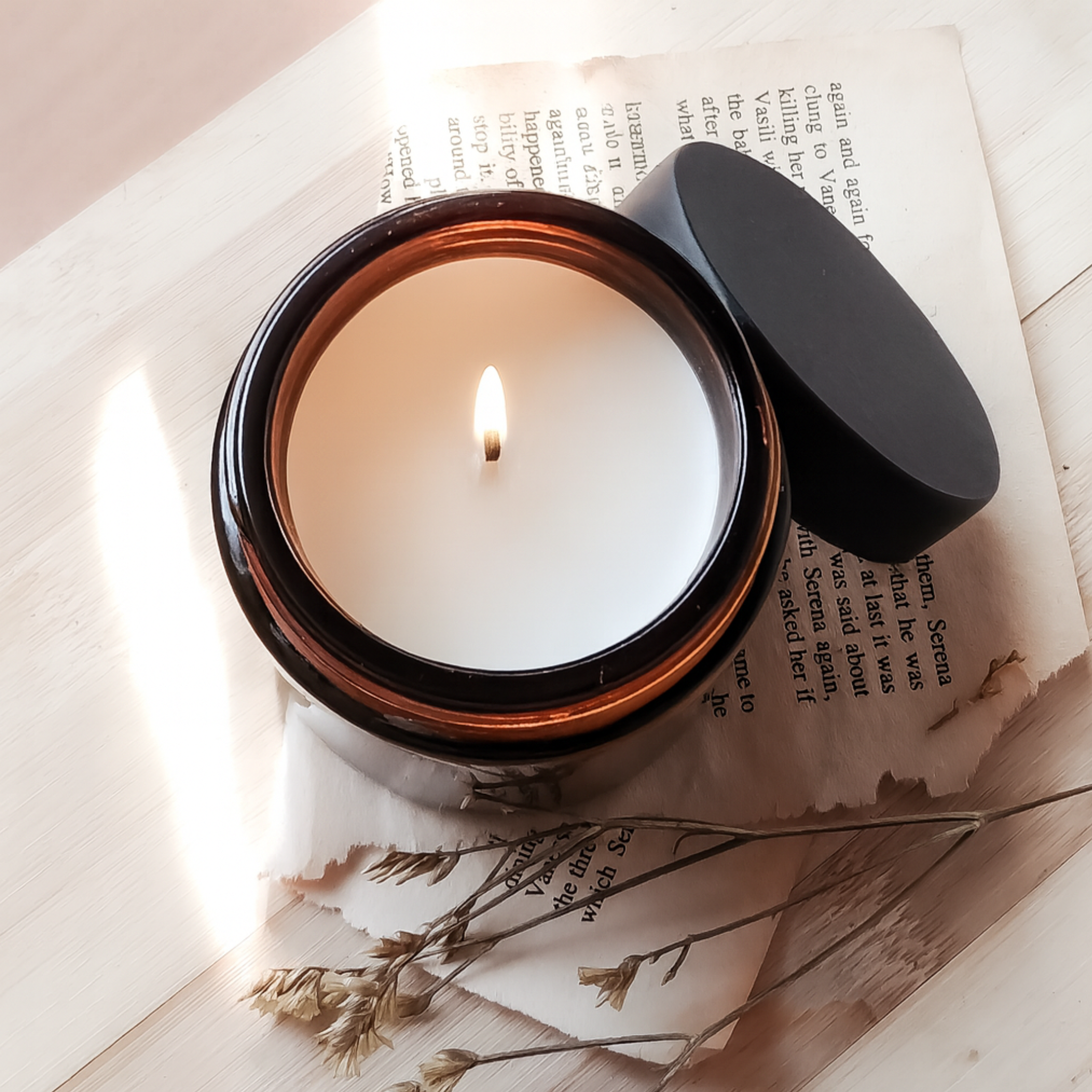 Espresso Candle | 100% Soy Wax Candle in Amber Jar | Housewarming Gift
