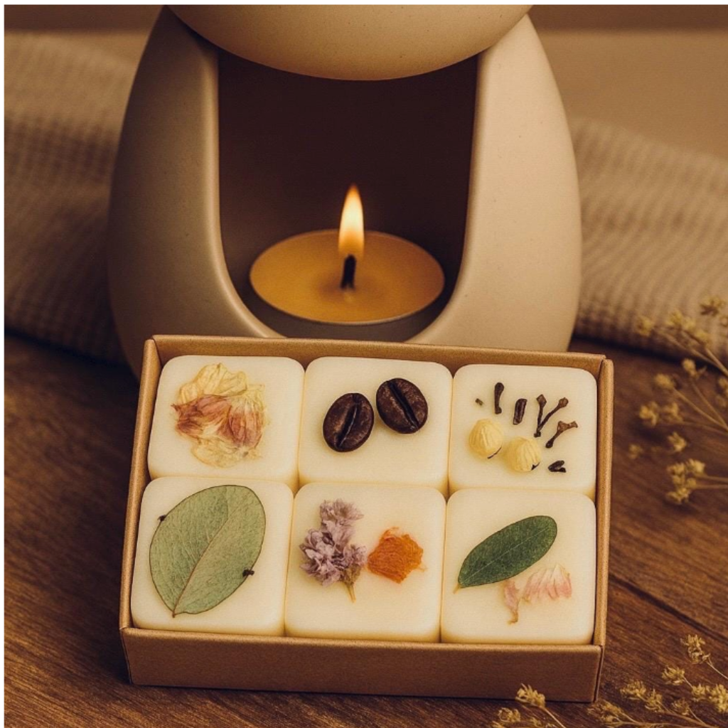 Minimalist Ceramic Oil and Wax Melt Burner | Palo Santo & Sage Stick Holder | Aroma Essential Oil Blend | Oil Warmer for Yoga