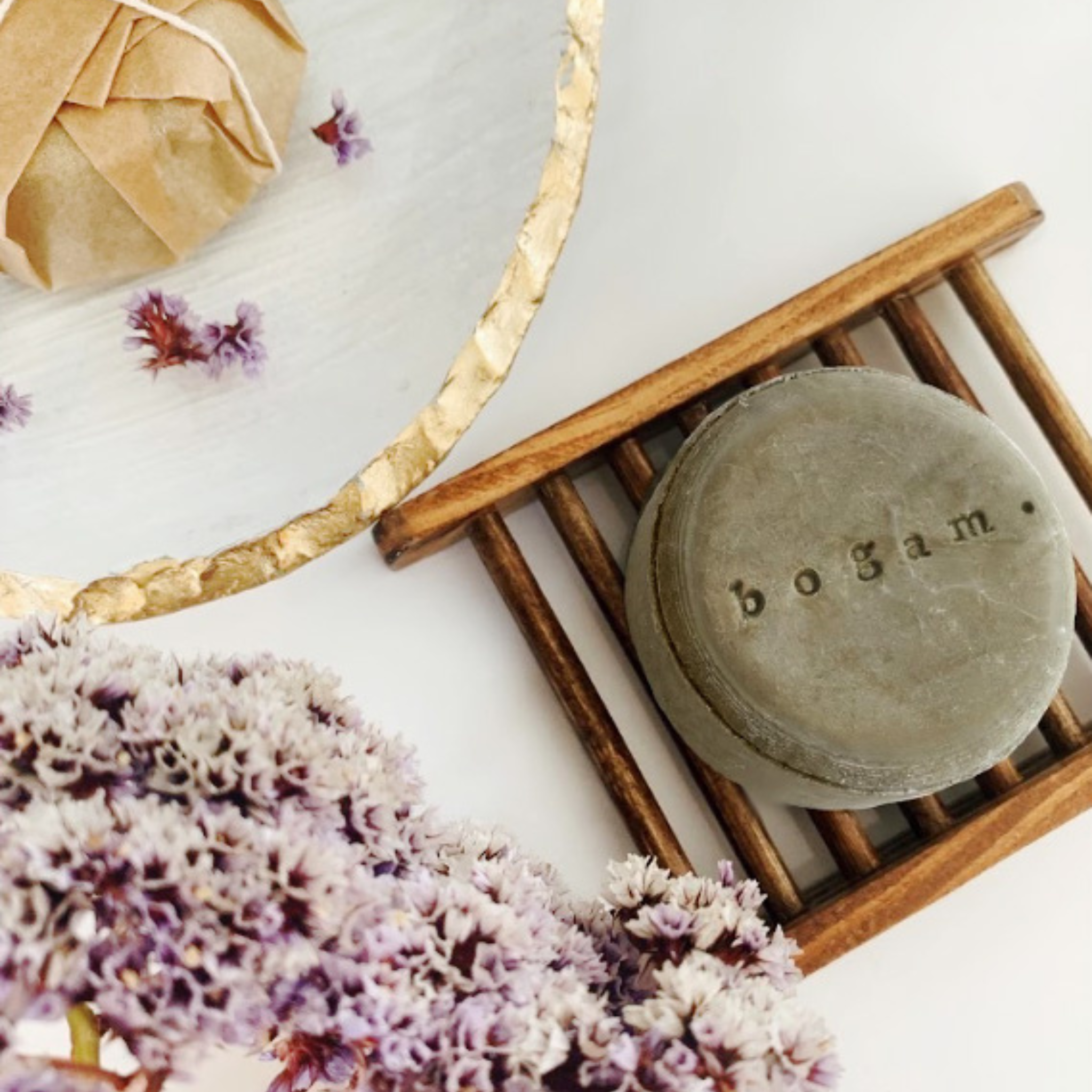 2pcs Set - Stylish Bamboo Wood Bar Soap Holder