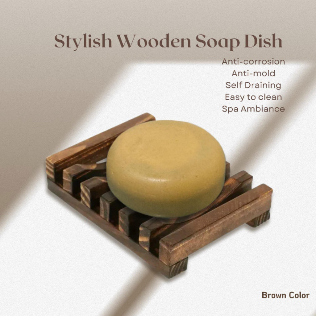 Stylish Natural Wood Bar Soap Holder