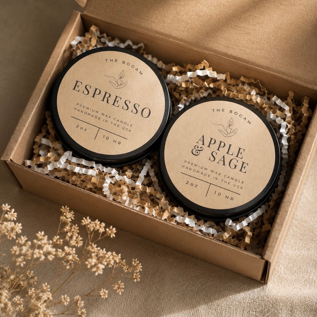 6 Signature Scents Candle Collection | Premium Soy & Beeswax Blend | Handmade 2 oz Travel Tin