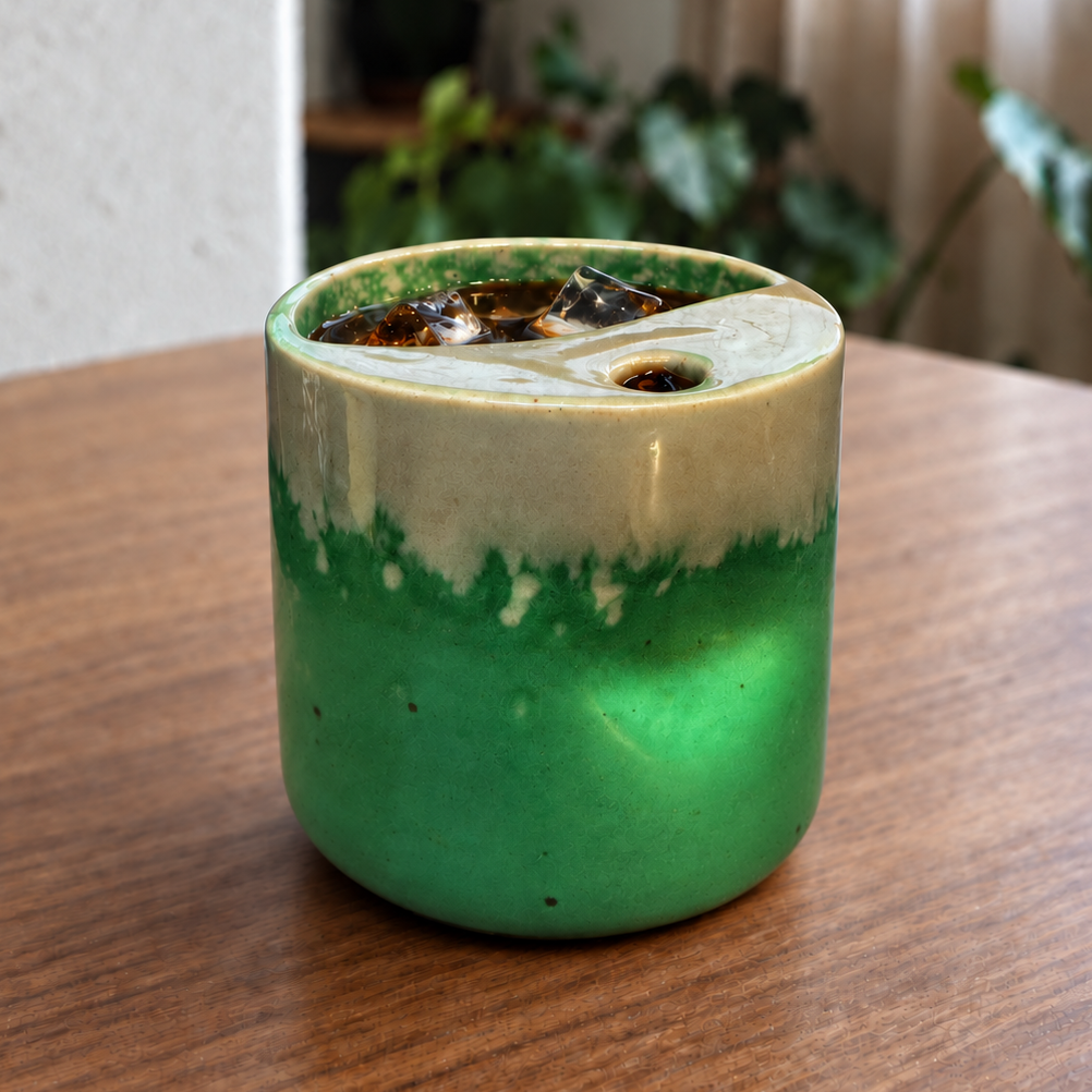 Handcrafted Ceramic Travel Mug with Sip Lid | Minimalist Pottery Tumbler | Handle-Free Artisan Cup | Gift for Coffee, Matcha & Tea Lovers