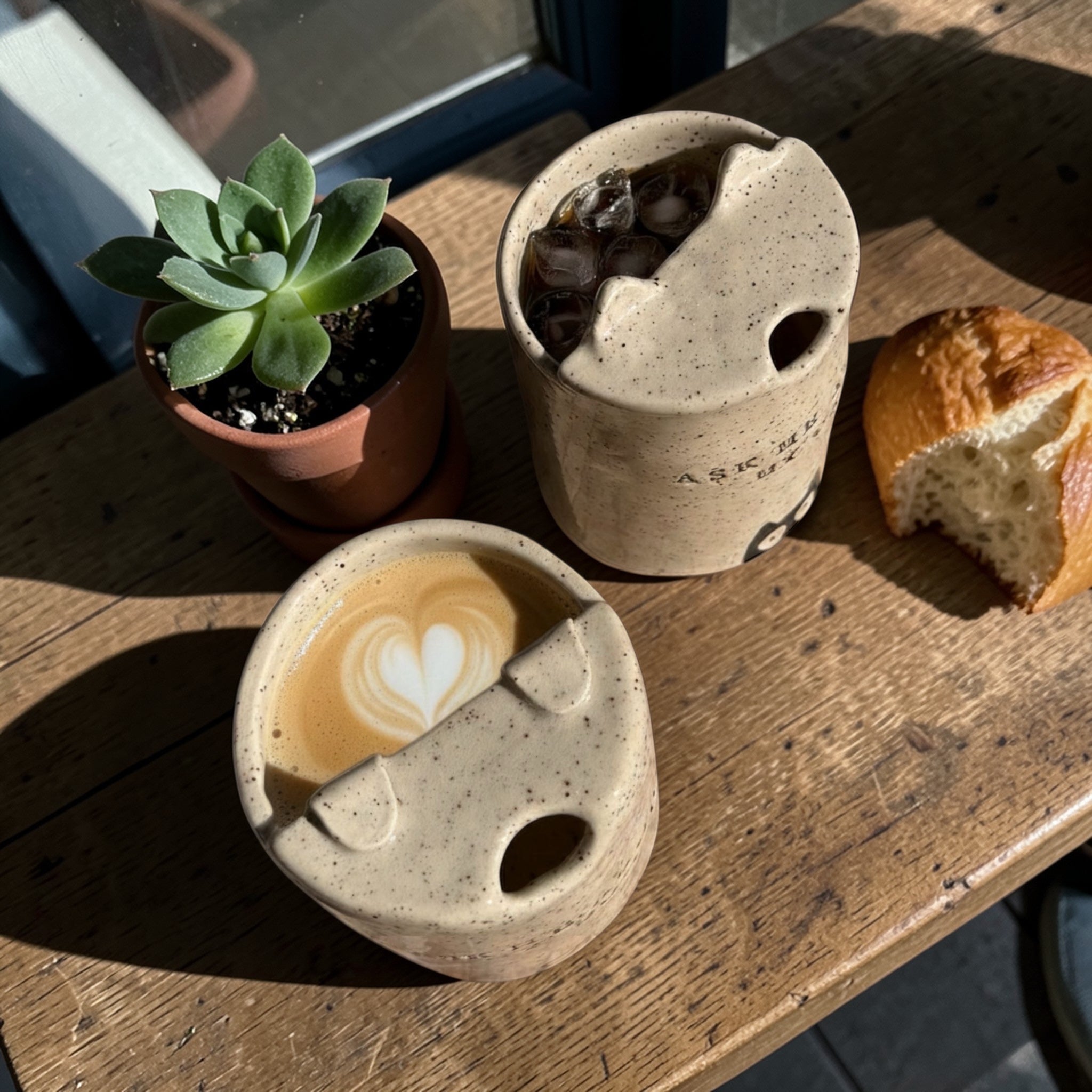 Pet Travel Mug 12oz | Kitty Mug | Doggy Mug | Minimalist Pottery Tumbler | Handcrafted Mug