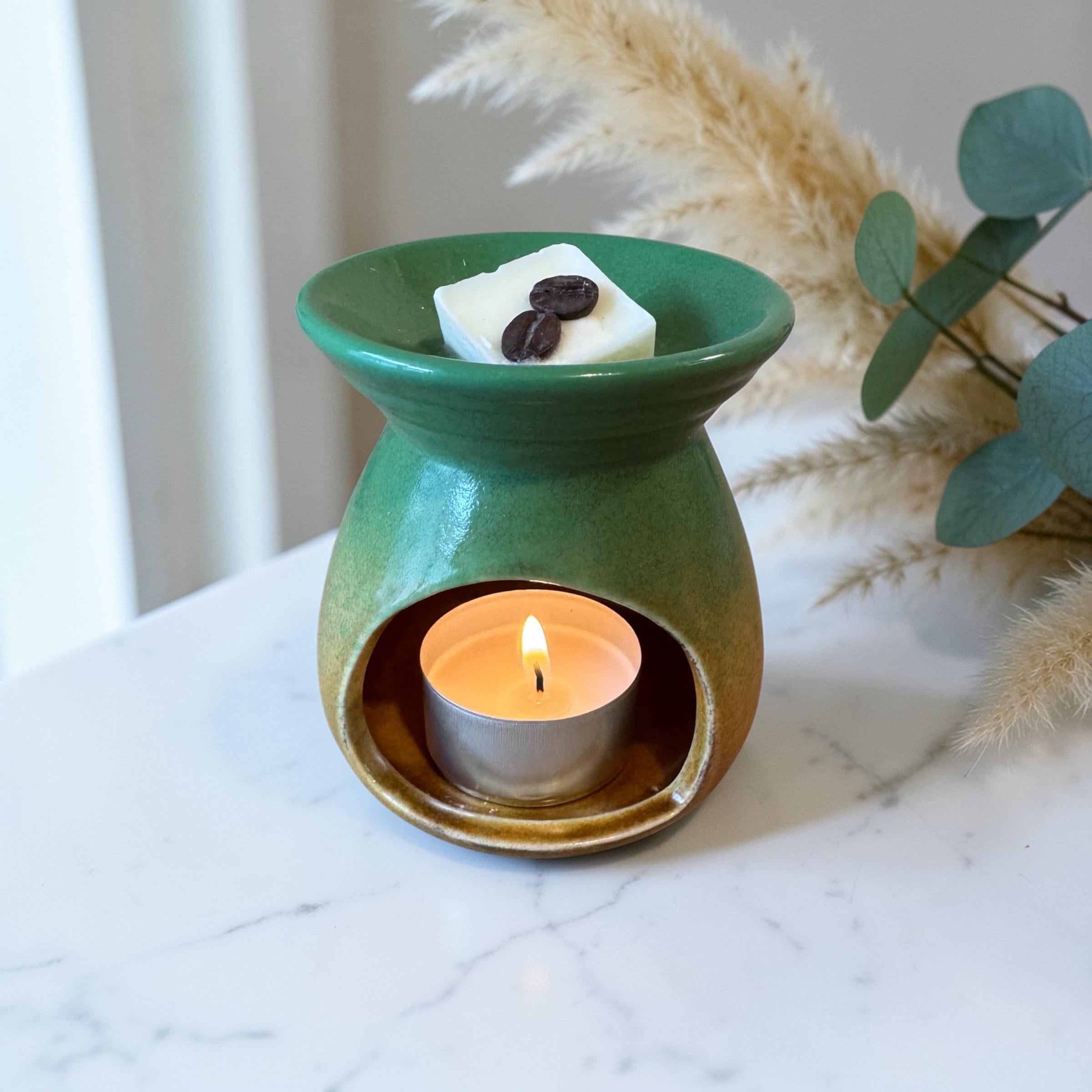 Moon and Star Ceramic Incense Burner, Handmade Wax melts Warmer, Celestial Home Decor, Meditation Gift, Minimalist Aromatherapy Burner