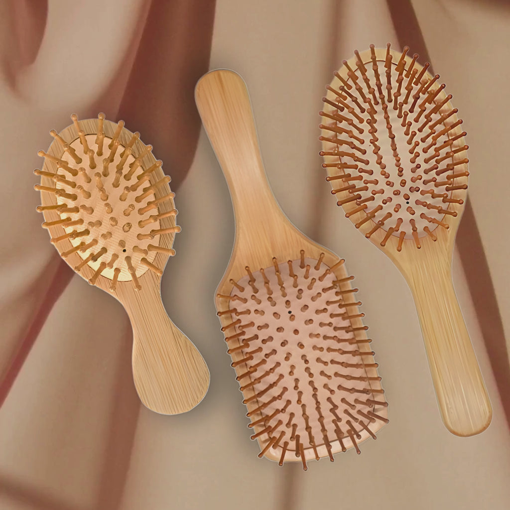 Scalp-Stimulating Organic Bamboo Hair Brush | Best for Blowdrying Paddle Brush | Sustainable & Natural Hair Care Solution