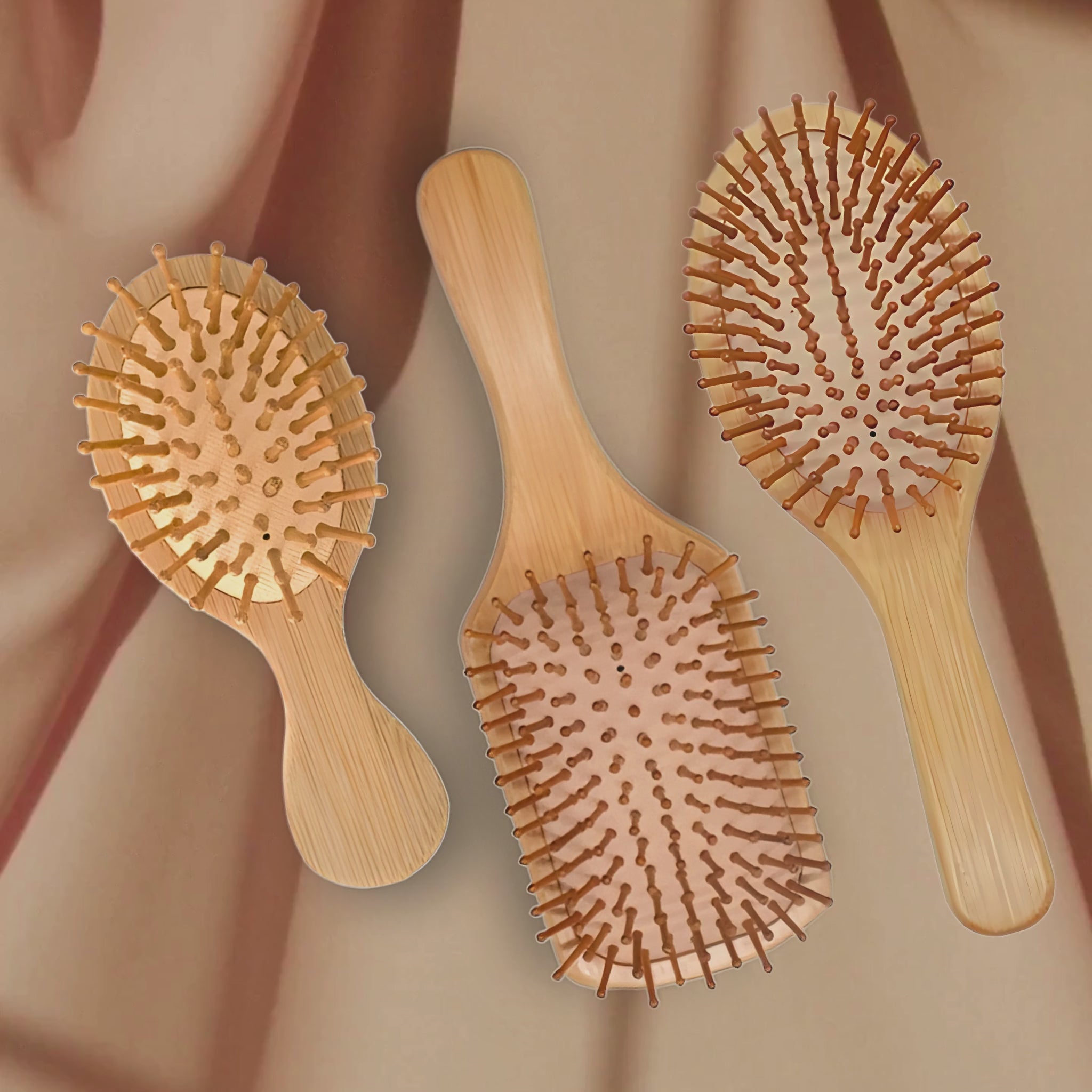 Scalp-Stimulating Organic Bamboo Hair Brush | Best for Blowdrying Paddle Brush | Sustainable & Natural Hair Care Solution